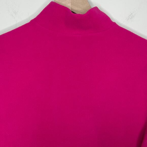 The North Face Hot Pink 1/4 Zip Fleece Pullover Size L (14/16) Girls - Picture 6 of 8